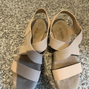 Dream Pairs Women's Nude/Tan Elastic Cross-Strap Espadrille Sandals